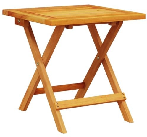 vidaXL Garten Beistelltisch, Gartentisch Quadratisch, Holztisch Tisch für Balkon Garten Terrasse, Gartenmöbel Balkontisch, Massivholz Akazie