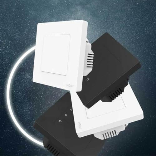 Smart Dimmer Switch, For ZigBee Wireless Multi Control Light Dimming for Smart Life APP Remote Control Dimmable 1-3Gang(1 Gang Grey)