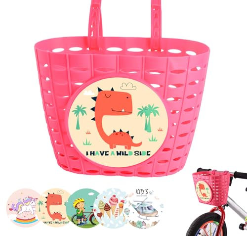 Fahrradkorb Kinder,Portable Fahrradkorb,Fahrradkorb Vorne Kinder,Kinder Fahrrad Lenkerkorb,Kunststoff-Lenkerkorb Vorne,Bike Basket für Kinder,Kunststoff Fahrradzubehör Kinder