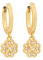 Kate Spade New York Heritage Bloom Huggie Drop Earrings, Clear/Gold