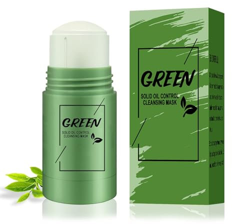 Green Mask Stick,Green Tea Mask Stick,Grüntee Purifying Clay Green Tea Mask,Deep Cleansing Smearing Mask, Moisturizing Nourishing Skin,Reduzierung von Mitessern,für Alle Hauttypen