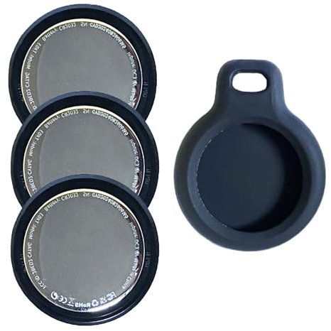 Localisateurs D'objets Bluetooth, Smart Air Tracker Tag Compatible avec Apple Localiser (iOS Uniquement), Localisateurs d’Article pour Clés/Portefeuille/Sacs/Valises, 100dB Bip, Batterie Remplaçable