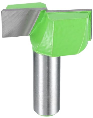 sourcing map Bottom Cleaning Router Bit 1/2 Shank Carbide Tipped Spoilboard Surfacing Planing CNC Mortising Bit for Slab Flattening Woodworking, 1-9/16 (40mm) Dia 9/16 (14.5mm) Depth