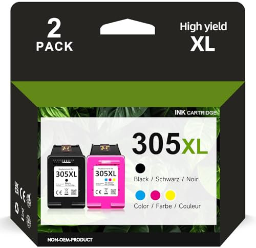 305XL Ink Cartridges Black and Colour, 305XL for HP 305 Ink Cartridges Replacement for HP 305 for DeskJet 2700 2710 2720e 4110e Deskjet Plus 4100 4130e Envy 6000 6010e 6020e 6030e Envy Pro 6400