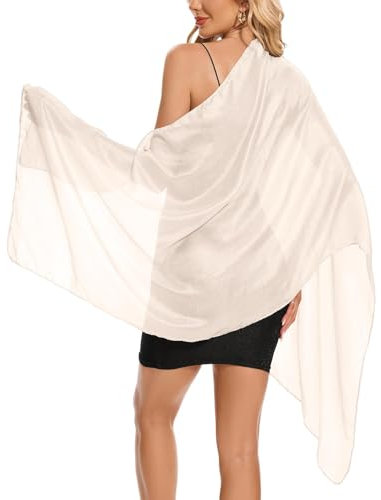 Atxnn Damen Leinen Schal Elegante Leichter Stola Lässig Halstuch für Strand Abendkleid Hochzeit Party Schultertuch Sheer Scarf für Sommer Frühling, BEIGE