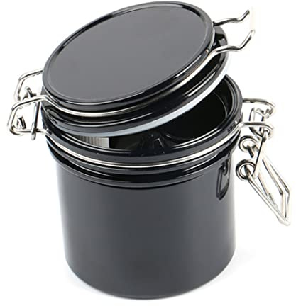 1PC Eyelash Glue Sealed Cans Glue Storage Container Eyelash Extensions Adhesive Jar Leak-proof Glue Storage Tank Eyelash Extension Supplies Kit(Black)