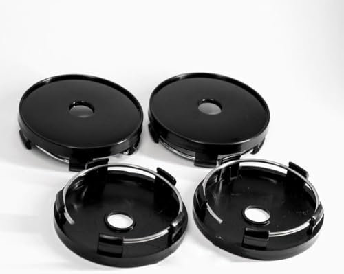 vmwia Auto Radnabenkappen Radkappen Für Nissan Micra (K13) 4. Gen 2010-2017,Zentralen Logo Nabendeckel Sonnenschutz Wasserdicht Styling Zubehör.,A/Black