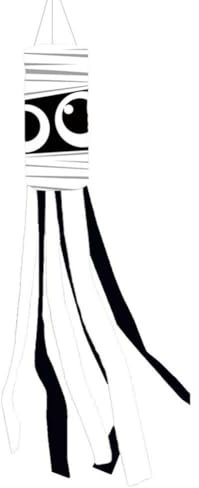 Kleagary Calcetines de viento para Halloween, bandera de tubo de viento, bandera de Halloween al aire libre, bandera de Halloween, decoración de calcetines de viento para mamá