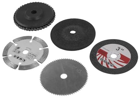 Kopinma 5Pcs 75mm Circular Saw Blade, Cutting Disc for 10mm Bore Angle Grinder, Metal Circular Saw Blade Flat Flap Grinding Wheel Milling Tool