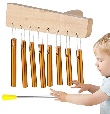 Klangspiel Instrument 8-Toniges Holzblasinstrument Für Windspiel | Robustes Aluminiumröhren Musikinstrument Mit Klangstab Für Zuhause Tempel Garten Anfänger