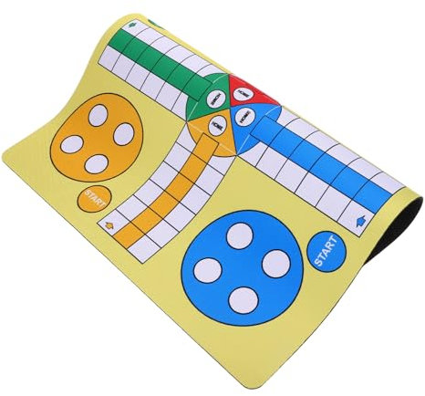 VILLFUL Flying Chessboard Mouse Pad Gaming Mat for Computer Laptop Nonslip Design for Friendly Competitions Ludo Chessboard Style