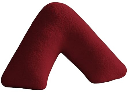 Home Sweet Home UK Teddy Fleece V Shaped Pillowcase Plain Soft Easy Care, Neck & Back Support Orthopedic Pregnancy Pillow Cover - Fluffy V Pillow Case Cover only