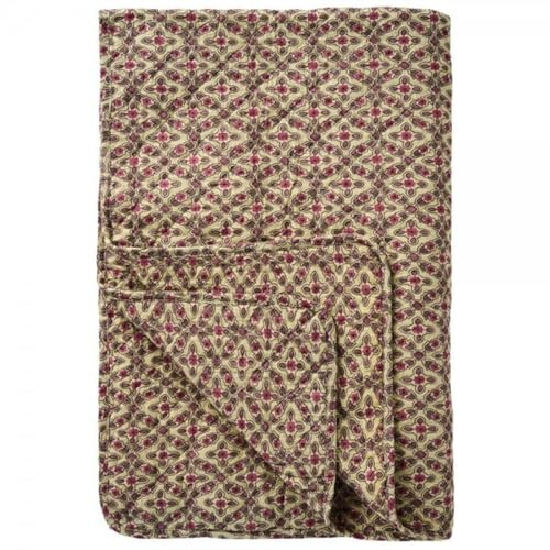 IB Laursen Quilt m/himbeerfarbigem und lila Karomuster B: 130 L: 180