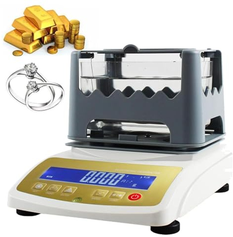 Gold-Reinheitstest-Kits,Digitales Elektronisches Gold-Reinheitstester-Messgerät, Für Edelmetallrückgewinnung In Pfandhäusern, Wägegenauigkeit Von 0,01g, Einer Auflösung Von 0,001g/cm³(XF-200K)