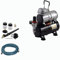 Agora-Tec® Druckluft Abstaub- und Reinigungs-Set mit leisen Mini Kompressor Schlauch und Druckluftpistole