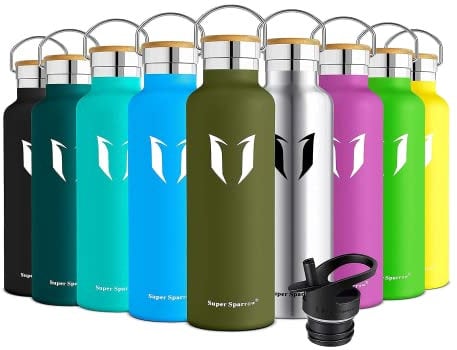 Super Sparrow Gourde Isotherme - Bouteille Isotherme - 500ml - Gourdes Inox Bouche Standard - Gourde Enfant sans BPA, pour Sport, Gym, Voyage