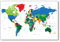 Postereck - 0666 - Hochwertiges Weltkarten Poster | Weltkarte Wand zum aufhängen | Unterricht Klassenzimmer Schule World Map Wall | Landkarte Welt XXL | Poster - 4:3-81,0 cm x 61,0 cm