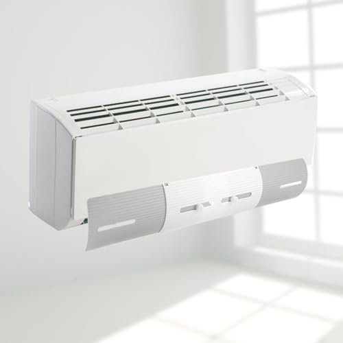 FTVOGUE Klimaanlage Deflector, Retractable Wind Deflector Baffle Windschutzscheibe Klimaanlage Anti-Wind-Schild(Grau)