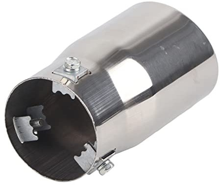 KIMISS Universal Auspuffspitze, Endrohr für PKW, 30-51 mm, Edelstahl(Schräger Mund)