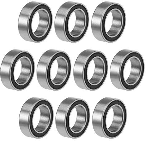 sourcing map 10 Stück Kugellager Rillenkugellager MR85-2RS 5mm Innendurchm 8mm Außendurchm 2,5mm Bohrung Doppelt Abgedichtet Chromstahl Z2 für Skateboard 3D Drucker Roller Inline Skates