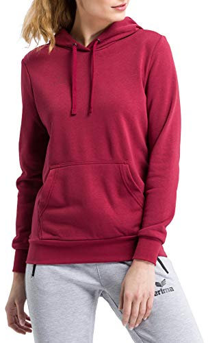Erima Damen Basic Kapuzen Sweatshirt (2072014), Bordeaux, 38