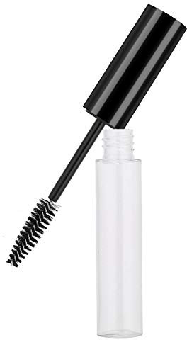Mascara Tube,10ml Empty Tube for Mascara DIY Eyelash Brush Container Bottle with Wand (10ml black cap)