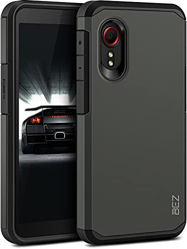 BEZ Hülle für Samsung Xcover 5 Hülle, Handyhülle Tasche Stoßfestes Kompatibel für Samsung Galaxy Xcover 5, [Heavy Duty Serie] Outdoor Dual Layer Armor Case Handy Schutzhülle Robuste, Grau