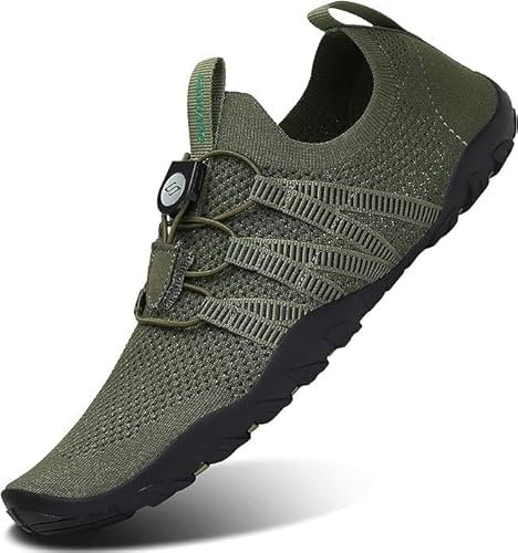 SAGUARO Badeschuhe Herren Wasserschuhe Männer Strandschuhe Damen Aquaschuhe Neoprenschuhe rutschfeste Schwimmschuhe Tarnung 43 EU