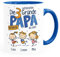 SpecialMe® Kaffee-Tasse Die schönsten Gründe Papa zu sein Spruch 1-4 Kinder - personalisiertes Geschenk zum Vatertag Bonus Papa inner-royal Keramik-Tasse