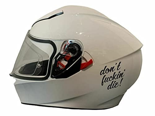 myrockshirt Don't f****** die stirbt Bitte Nicht 2 x Aufkleber f. Helm Motorrad Motorradhelm Bike Biker Sticker