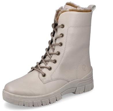 Remonte Damen Winterstiefel D0E72, Frauen Stiefel,lose Einlage,uebergangsstiefel,uebergangsschuhe,Winterboots,schnürstiefel,warm,beige (60),43 EU