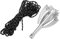 VGEBY Fishing Water Grass Anchor Knife, Foldable Galvanized Iron Blade Fishing Water Grass Knife with 10m Rope