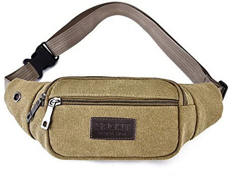 Sport Taillenpackungen lässige Leinwand versteckte Anti-Diebstahl-Brustbeutel Körper for Männer Frauen Touristen Cycle Crossbody Tasche Tasche (Color : Camel)