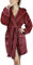 Gräfenstayn Bademantel Damen flauschig mit Kapuze - Kuschelfleece - Öko-Tex Standard 100 - Morgenmantel leicht & kurz - Größe (M, Bordeaux)
