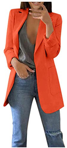 Générique Veste Femme Blazer Long-Blazer Femme chic et elegant long noir-blazer long femme cintrée-blazer long femme grande taille-blazer long sans manche femme-blazer femme mi long
