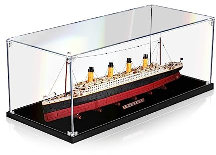 Acryl Vitrine Box für LG 10294 Konstruktionsspielzeug, Staubdichte Vitrine Für Modelle Sammlerstücke 140*20*50cm (3mm)