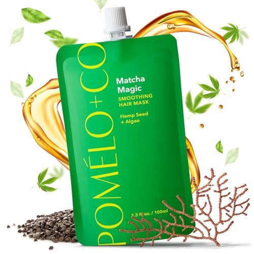 Pomélo+Co Pflegende und volumengebende Pre-Shower Haarmaske mit Aminosäuren, Algen und Hanfsamen/Haarpflege für feines Haar/Matcha Magic 100ml