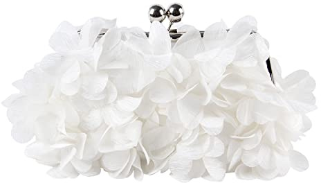 SUKUTU Bolso de Mano de Noche para Mujer Bolso de Noche con Flores Bolso de Hombro con Cadena para Fiesta de Boda para Mujer, Monedero