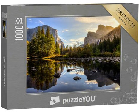 Puzzle 1000 Teile XXL „Sonnenaufgang im Yosemite Valley, Yosemite National Park, Kalifornien“ – aus der Puzzle-Kollektion Yosemite, Kalifornien