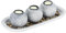 Relaxdays Set Portavelas con Bandeja y Piedras Decorativas, 35 cm de Largo, 3 Velitas, Decoración de Mesa, Gris/Blanco