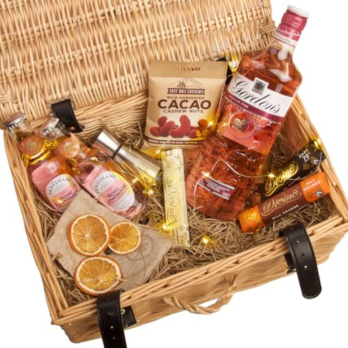 Personalised Gordon's Premium Pink Gin Gift Hamper with Fentimans Rose Lemonade | Gin Gift Sets for Women, Men, Couples | Christmas, Mother's Day, Birthday’s, Corporate Gifts | By SpiritSmith