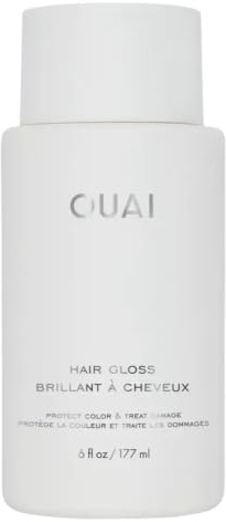OUAI Hair Gloss – Glanzbehandlung für die Dusche mit Frizz-Kontrolle – Hitzeschutz-Haarglaze mit Hyaluronsäure, Reiswasser + Panthenol – frei von Parabenen, Phthalaten & Sulfaten (177 ml)