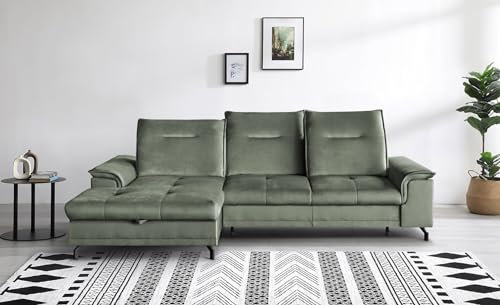 Ecksofa Bruno MINI - Wohnlandschaft Polstersofa Polstercouch Linke Seite (Olive - Element 11)