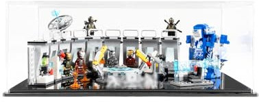 icuanuty Acrylic Display Case for LEGO Super Heroes Marvel Avengers Iron Man Hall Armor 76125, Dust Protected Storage and Organize Display Box for LEGO model, Size: 40x25x25 cm, Gift Idea for Adults