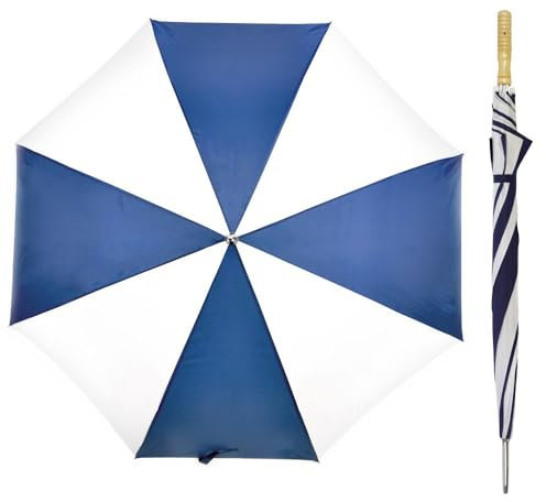 A2Z Golf Umbrella Windproof Canopy Super Deluxe Auto Open Wooden Handle Sun Protected Stormproof Wind Resistant Outdoor Sports Travel Portable Shade Storm Stick Assorted Colour 45inch Large Brolly