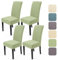 Fundas para Sillas de Comedor Pack de 4 Elasticas Jacquard Fundas para Sillas Cubiertas para sillas de Cocina Lavables Modernas Chair Covers para Hotel Comedor Boda (Paquete de 4, Verde Claro)-T