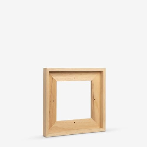 Jackson's : Ready to Paint Wooden Tray (Float) Frame for Canvas 20x20cm (APX.8x8in) : 22mm Rebate : 10mm Face : 5mm Shadow Gap
