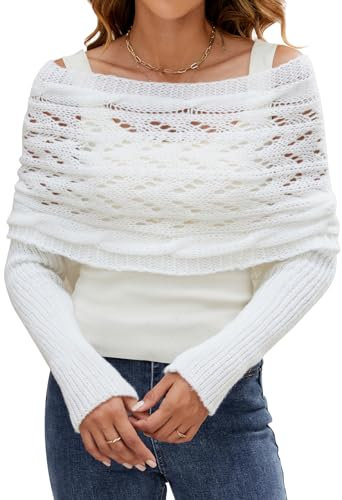 Wantonfy Schal Damen Ärmeln Schal Sweater Wrap Pashmina Schals und Tücher Schals für Herbst Winter