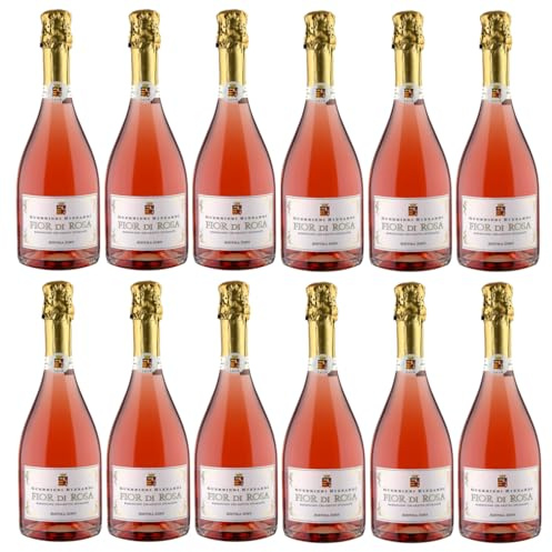 Guerrieri Rizzardi - Fior di Rosa Chiaretto Spumante extra dry DOC Corvina Rondinella Sangiovese Molinara Negrara Schaumwein Italien Roséwein Italien rosé inkl. FeinWert E-Book (12 x 0,75l)