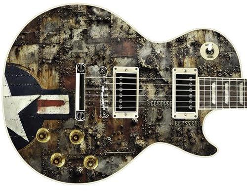 DesignDivil The Rusty War Dog Guitar Custom Wrap – Laminierter bedruckter Vinyl-Aufkleber – passend für die meisten Gitarren und Bässe GS244